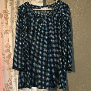 Chico's Blue Polka Dot Women's Top